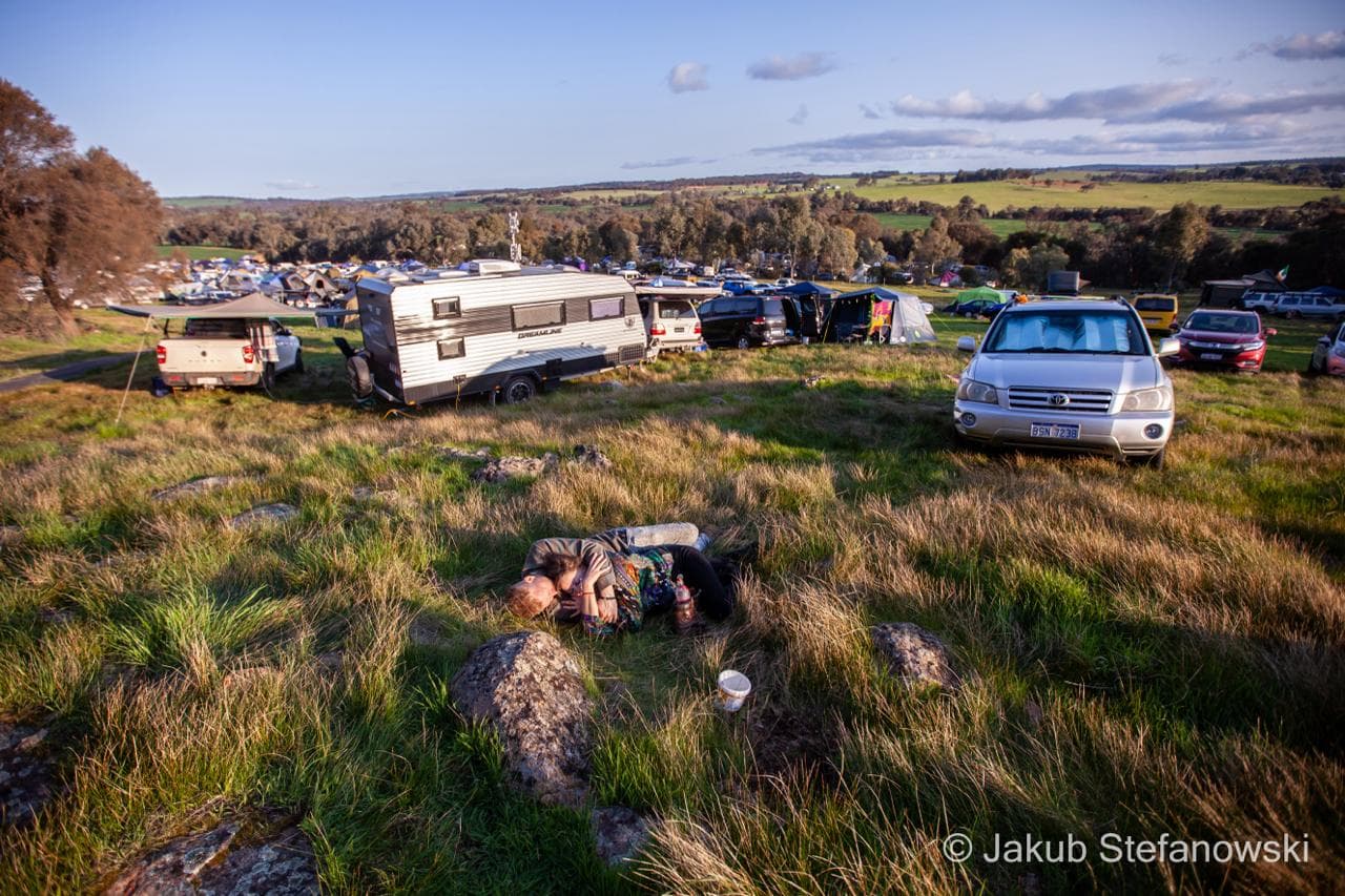 Camping at Rain Dance Festival